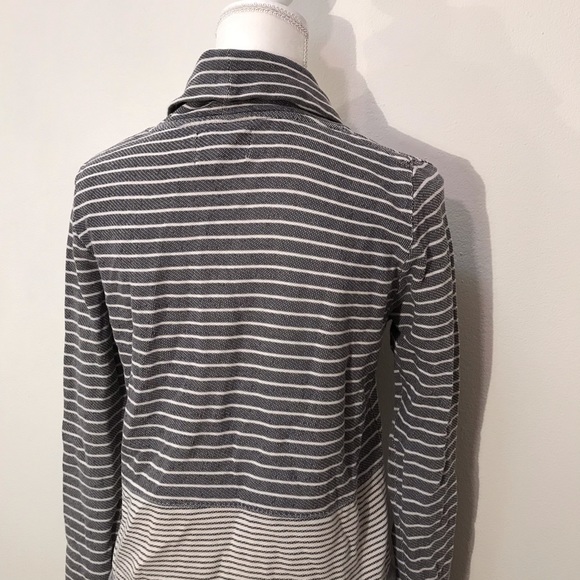 Anthropologie Saturday Sunday Striped Sweater Sweatshirt Drawstring Medium - Picture 6 of 9